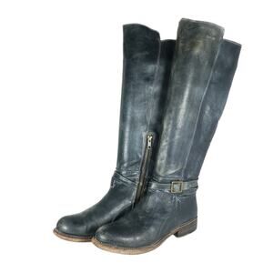 Bed Stu Bristol Women's US7,5 Rustic Distressed Gray leather Tall Riding Boots
